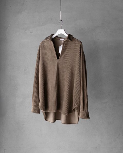 Corduroy Skipper Shirts / Beige