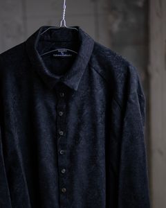 Blurred Pattern Jacquard kjk Shirt / Black