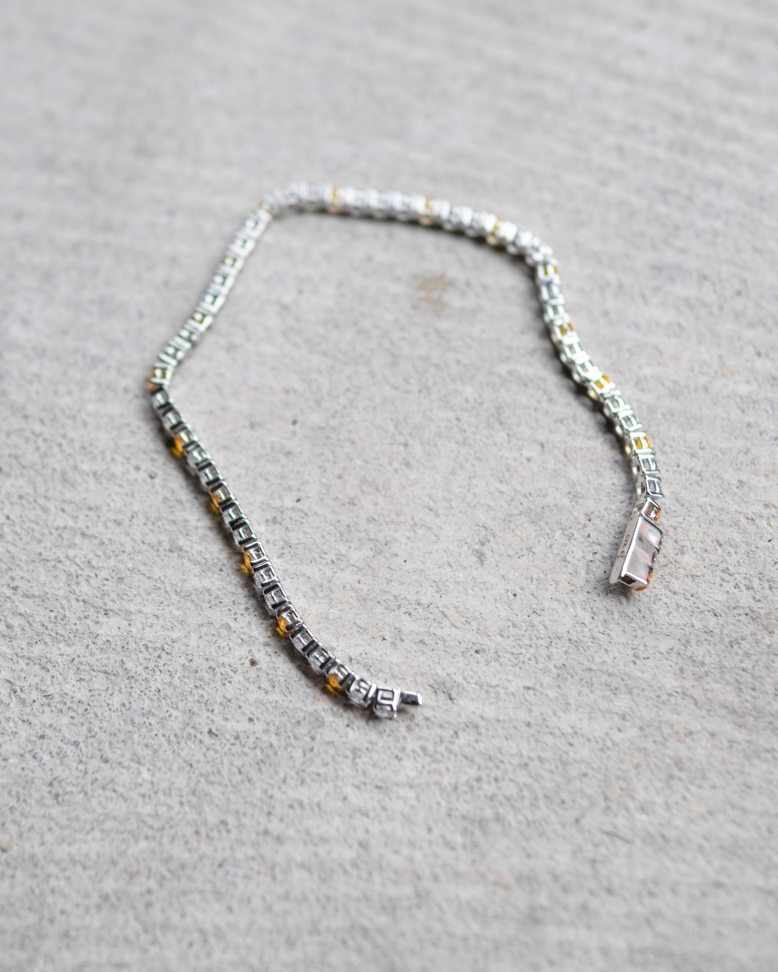 Signal Tennis Bracelet / Silver/Amber