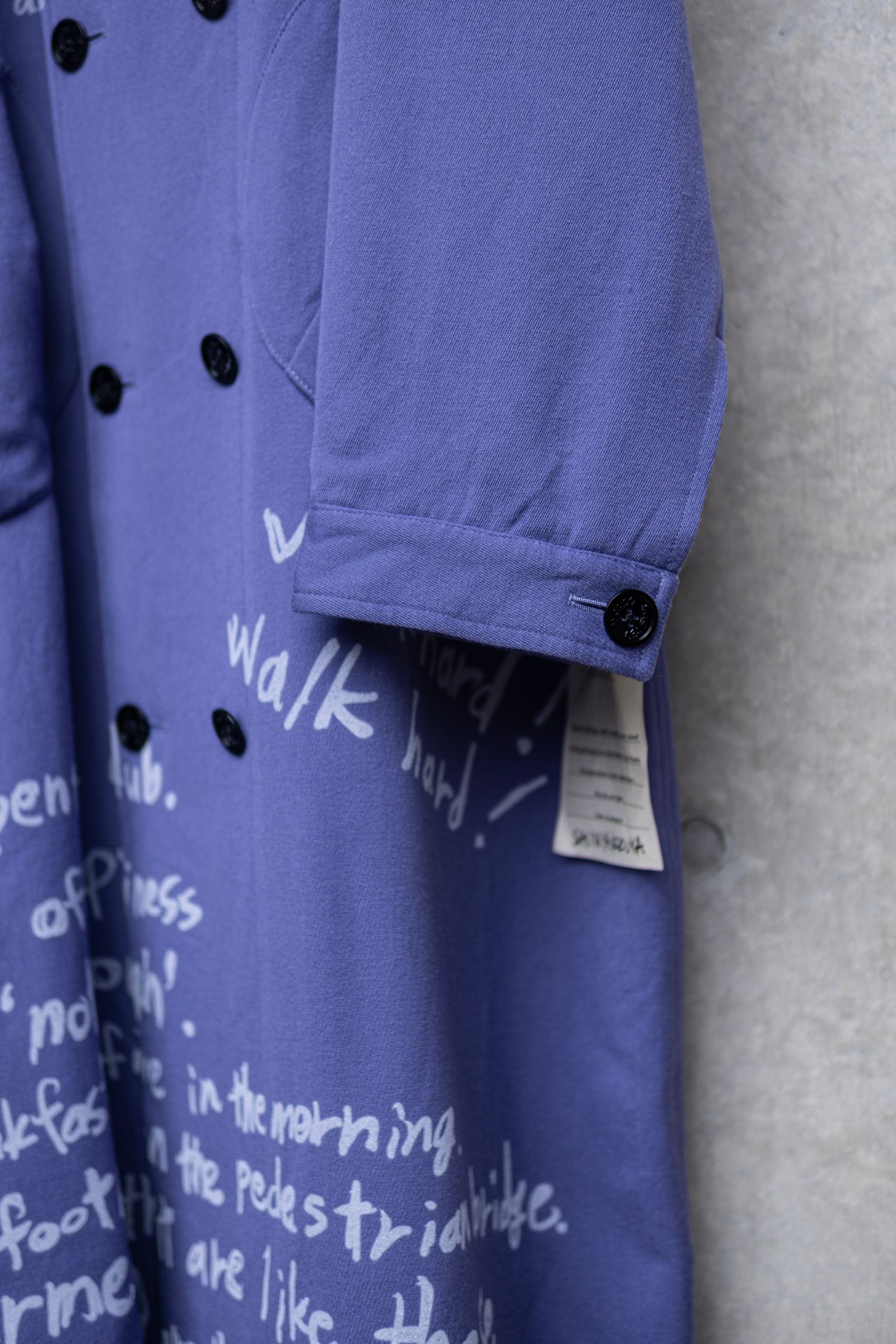 LONG TORSO COAL MINER WITH WORDS / AUBERGINE BLUE