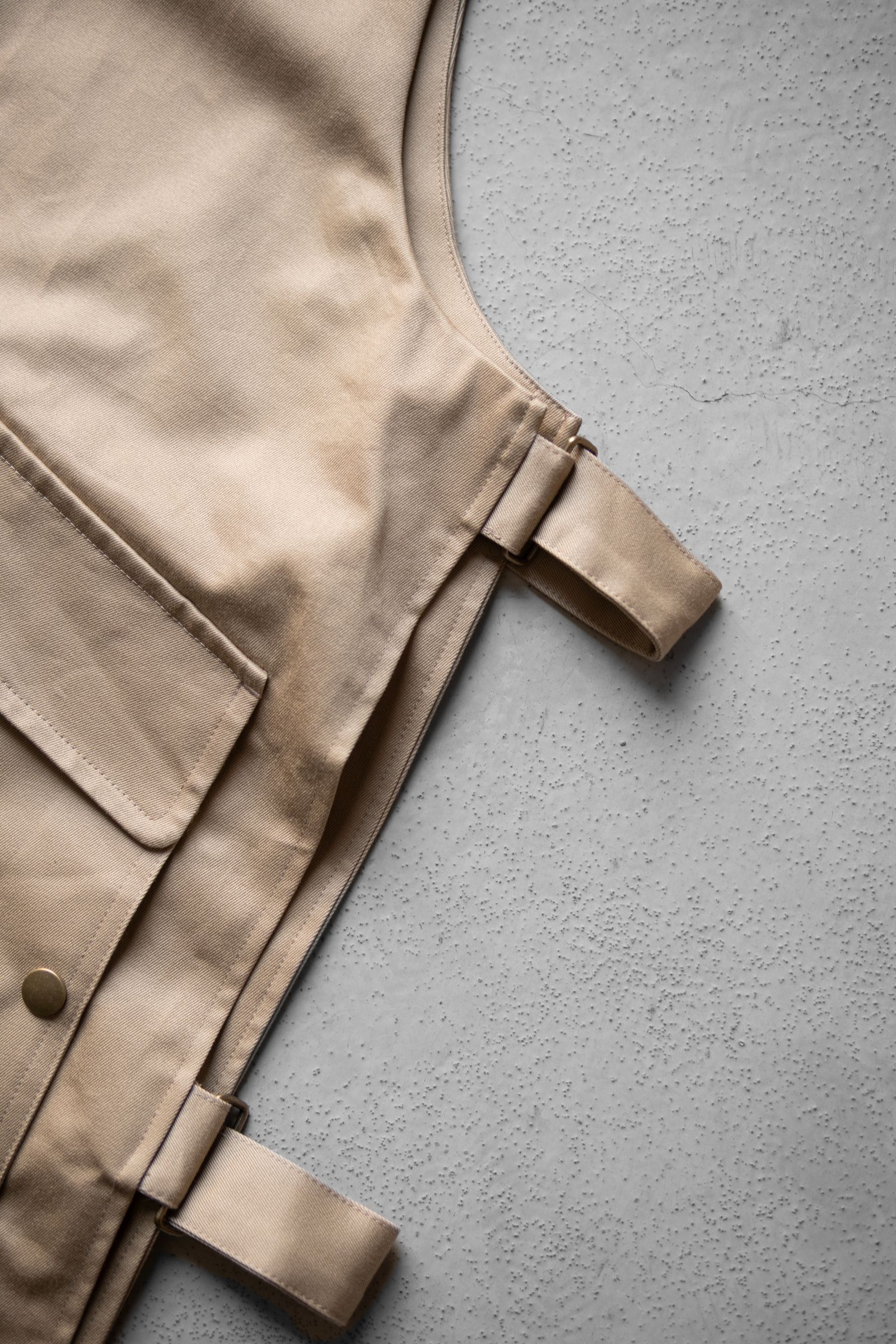 Full-Zip Vest / Beige