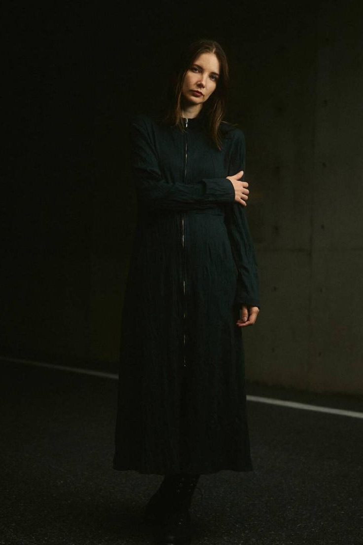 Ryoyu zipup onepiece / Black
