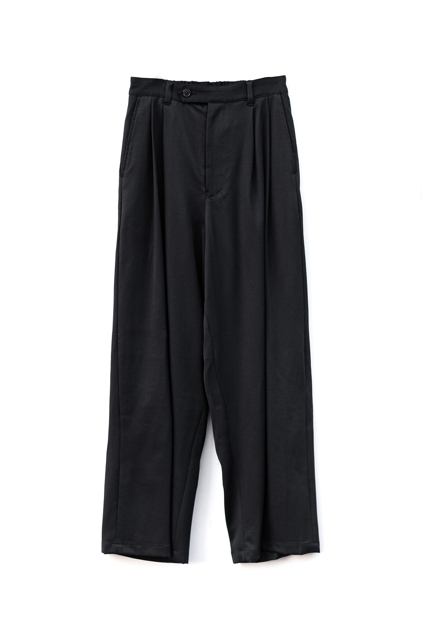 JUHA - 2TUCK WIDE EASY PANTS / BLACK | Retikle Online Store