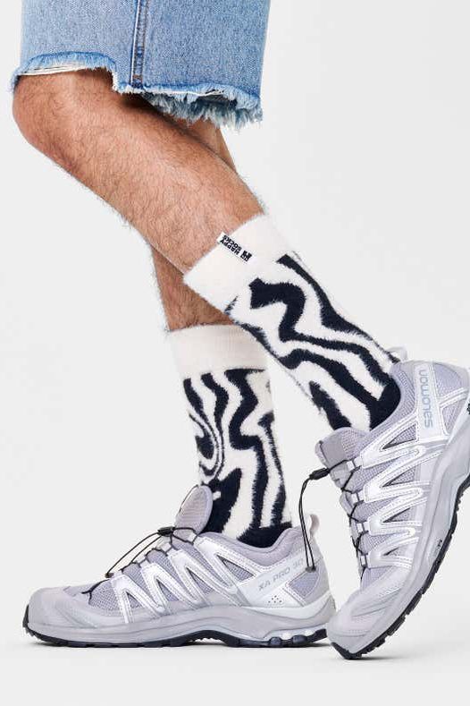 Psychedelic Zebra Sock / ゼブラクルーソックス