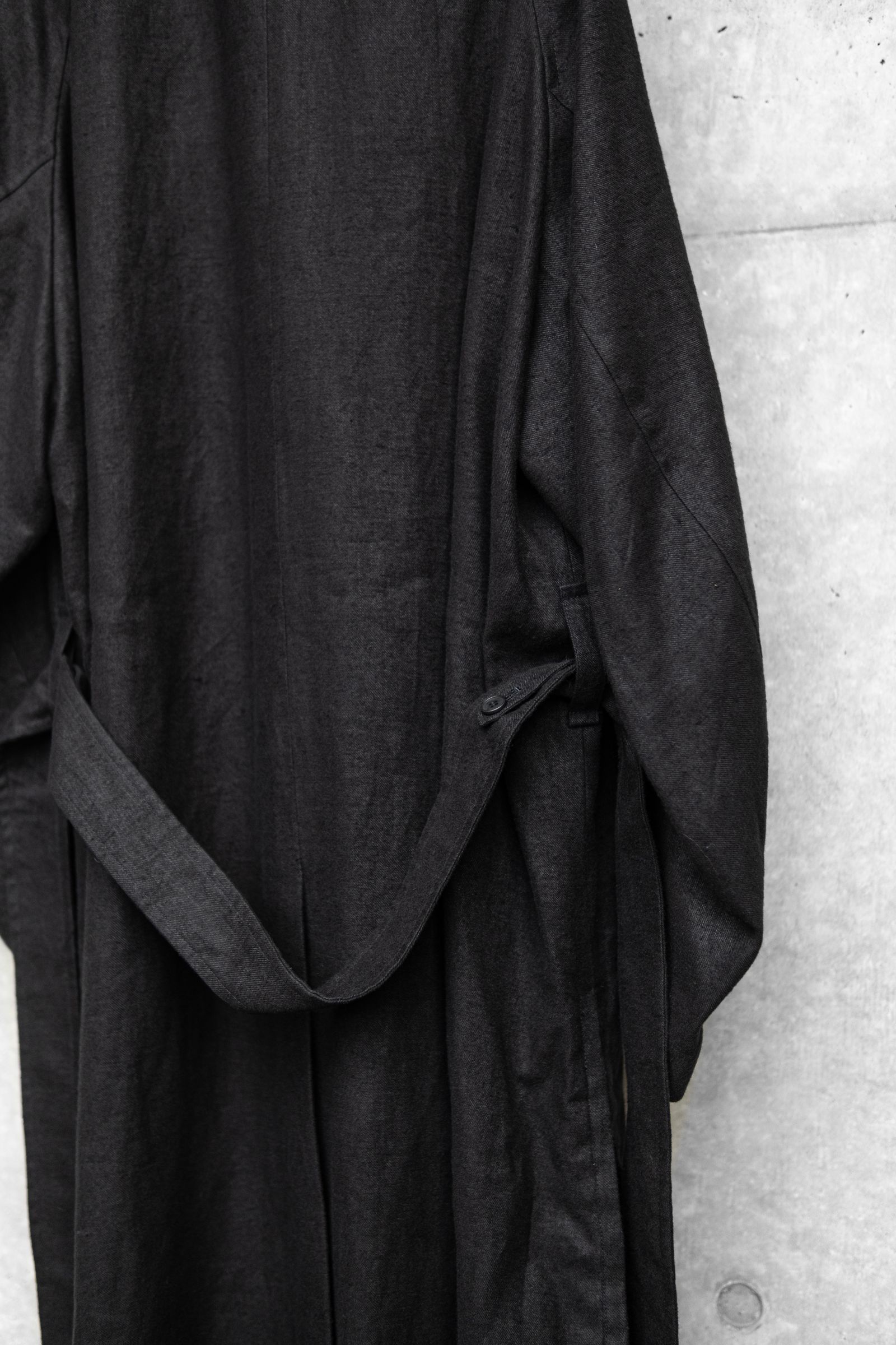 HEMP OVERSIZE BALMACAN COAT / Black
