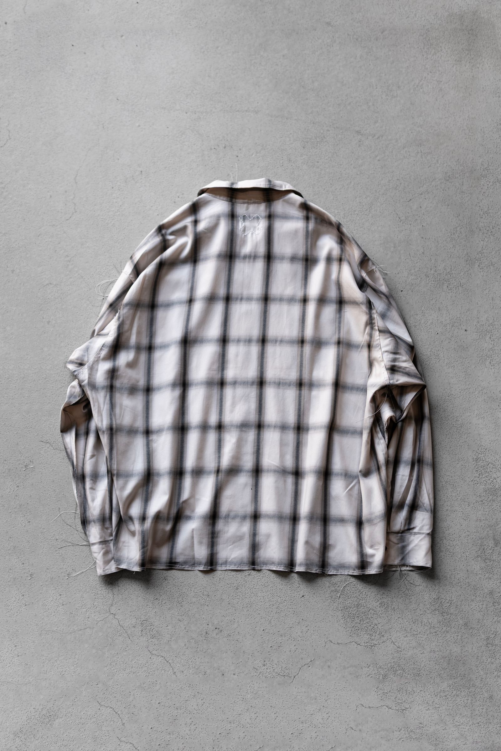 Cotton Ombre 50s Collar Craftsman Shirt / Beige