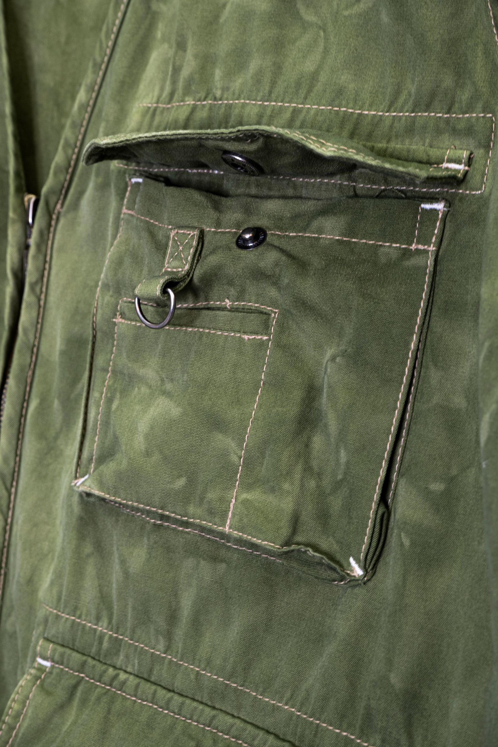Remake Pigment Dye Fishing Vest / リメイクムラ染めフィッシングベスト