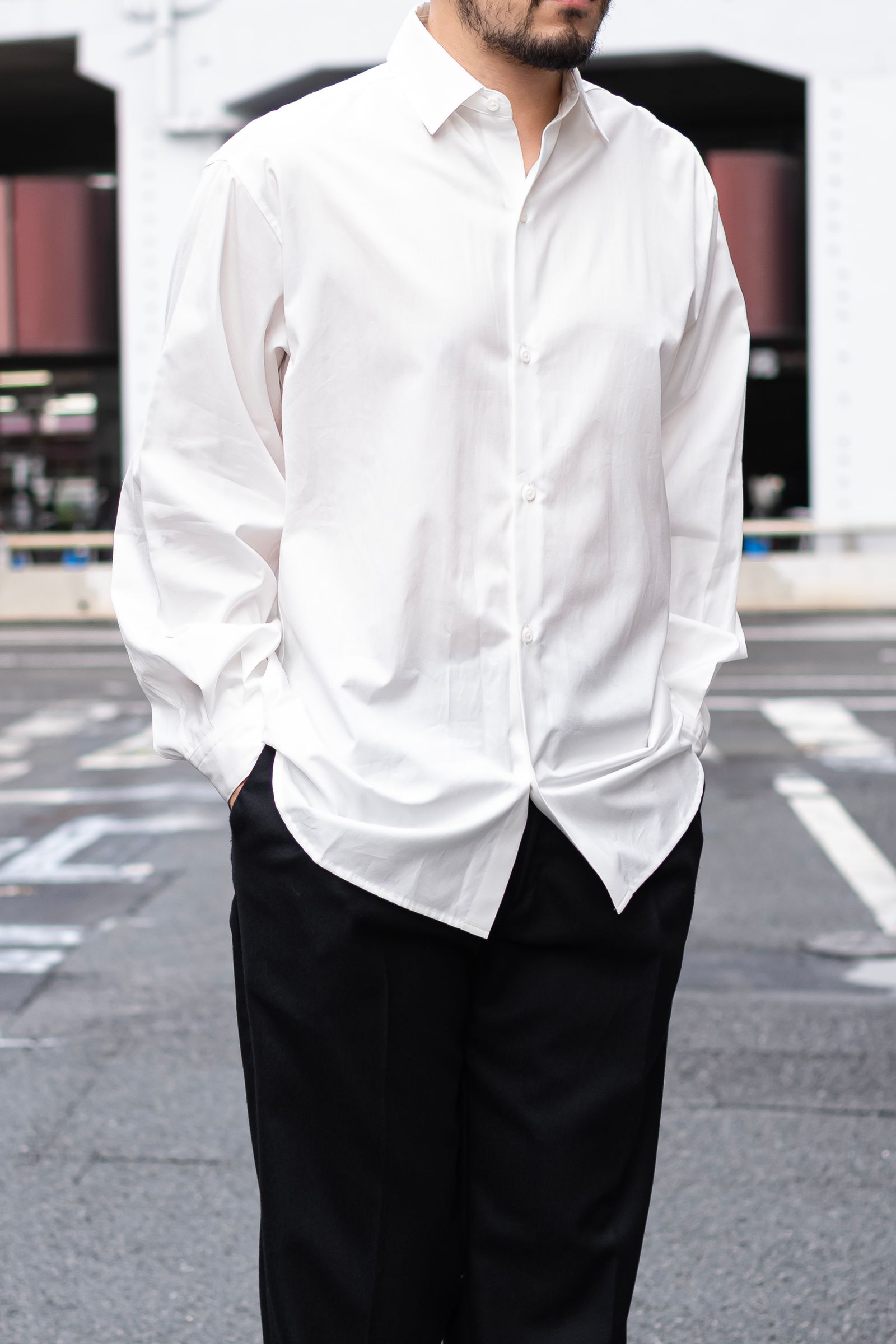 JUHA - SOFT BROAD SHIRT / White | Retikle Online Store