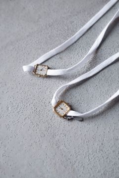 VINTAGE WATCH SHOELACE / White