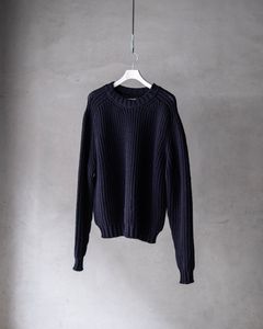 Belt Slit Knit in Mérinos d'Arles / Navy