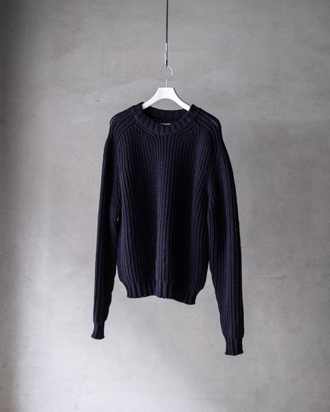 Belt Slit Knit in Mérinos d'Arles / Navy