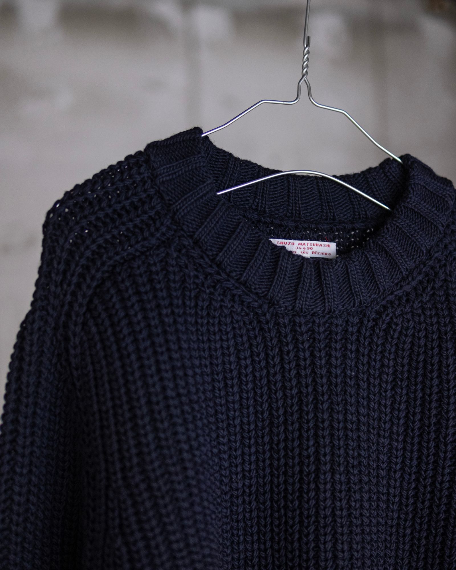 Belt Slit Knit in Mérinos d'Arles / Navy