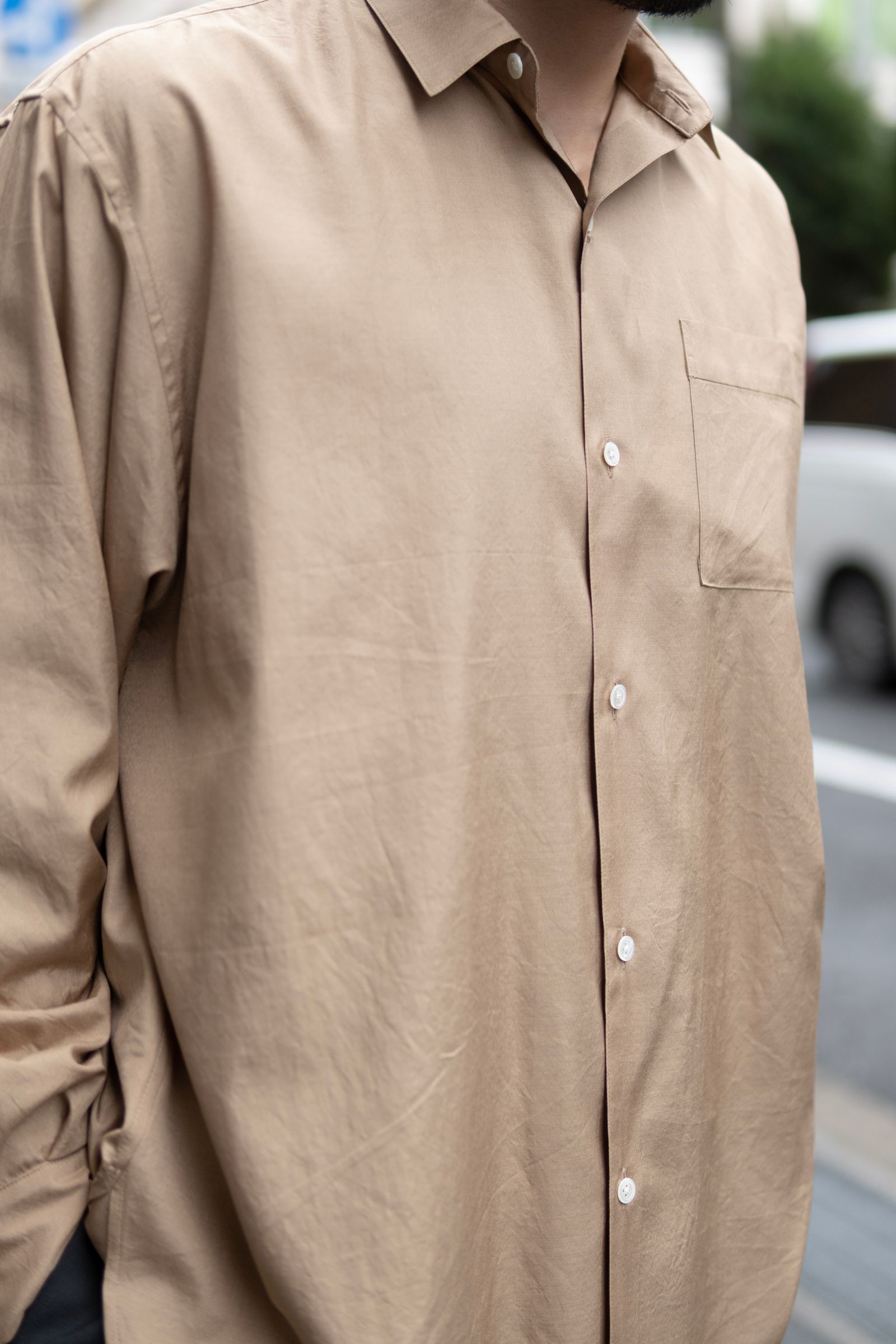 Blanc YM - Silk Wide Shirt / Gold | Retikle Online Store