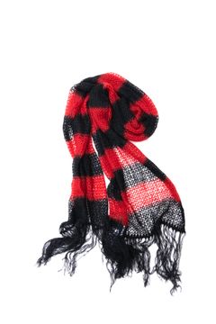 MOHAIR LOOSE STRIPE MUFFLER / RED