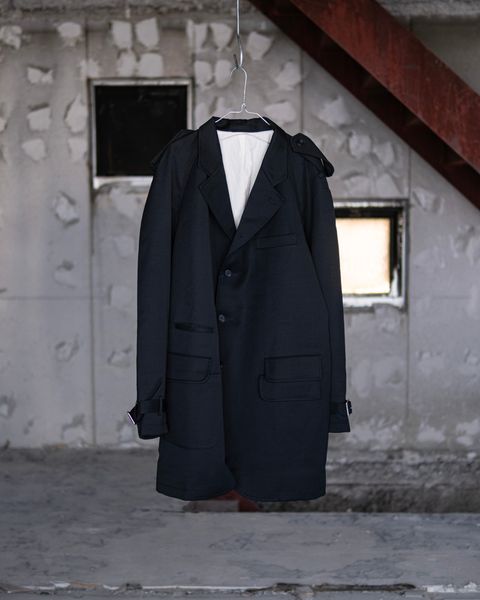 Raglan Long Jacket / Black