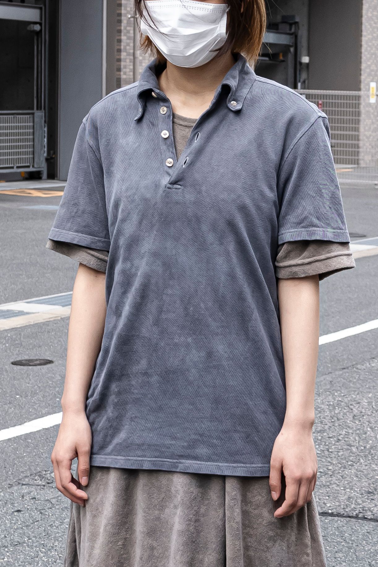 Remake "sumizome" Polo-Shirt