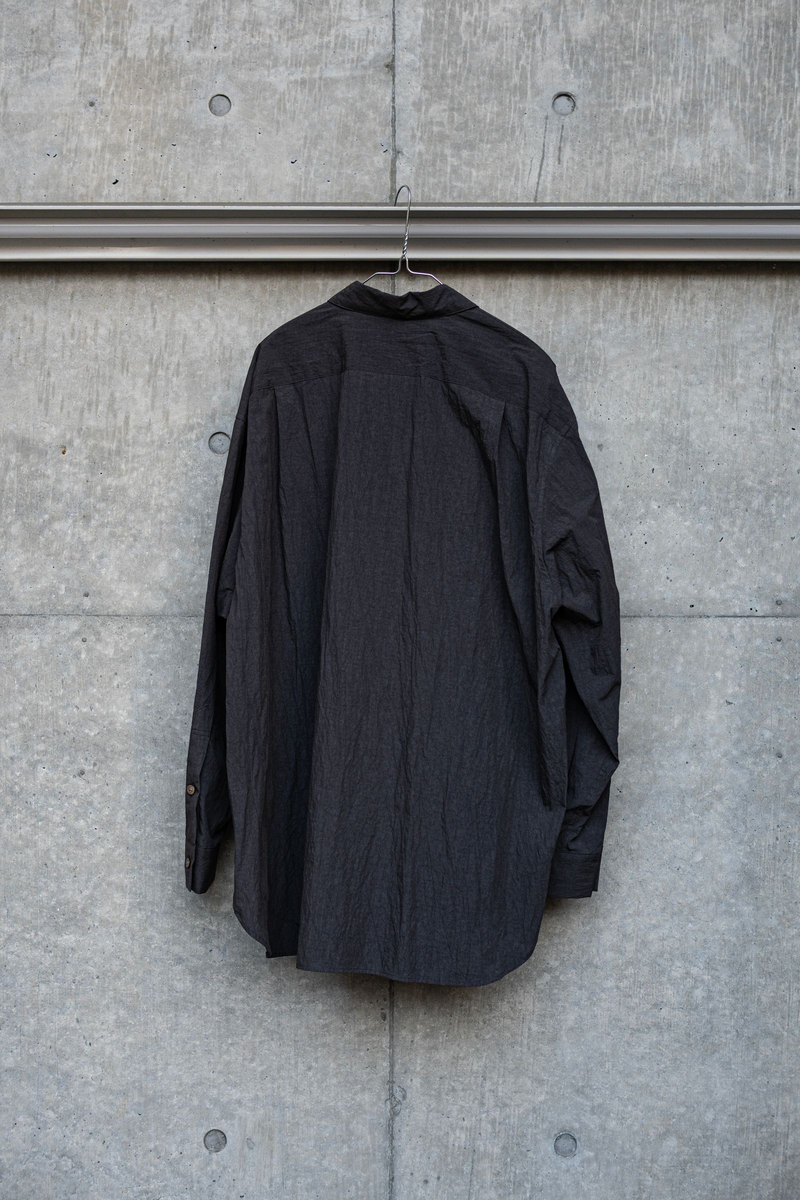 COTTON NYLON WIDE SHIRT / TAUPE