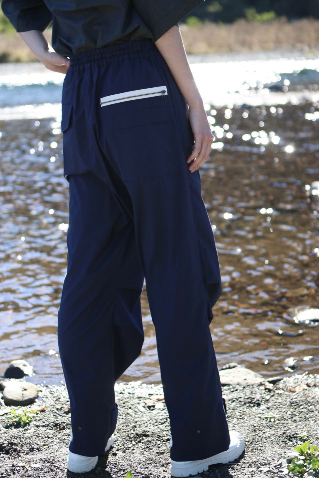 Active Easy Pants / flower navy