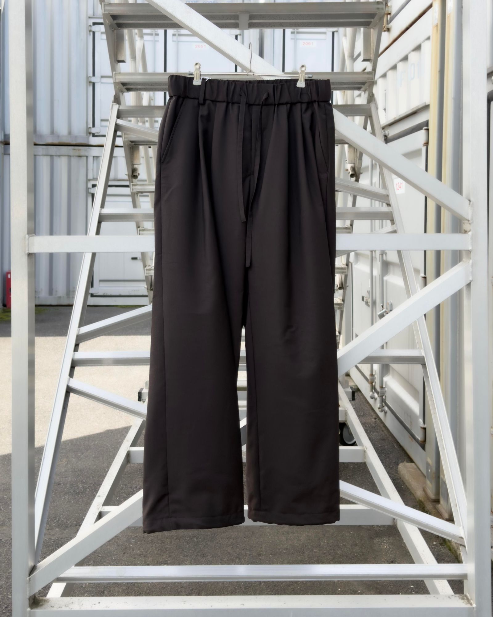 Wool Mohair Browsing Pants / Dark Brown