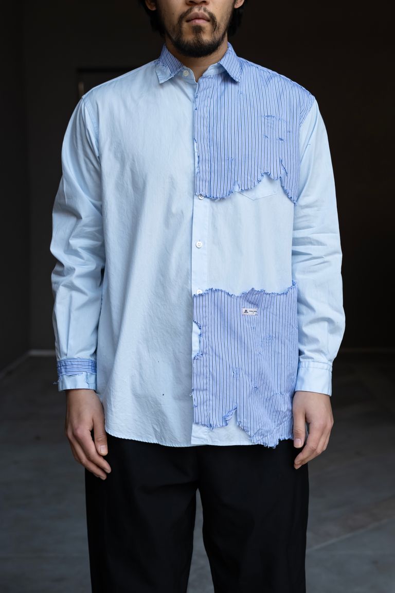 meagratia - Striped frayed SH / sax | Retikle Online Store 