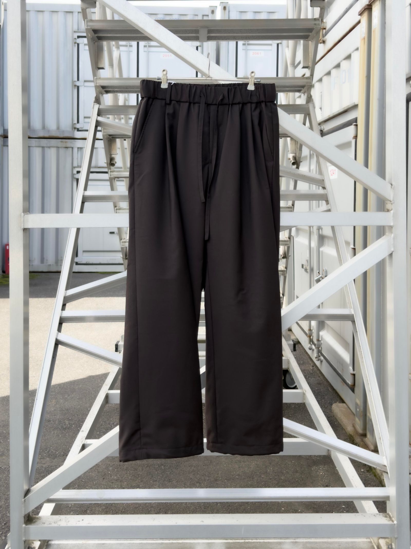 Wool Mohair Browsing Pants / Dark Brown
