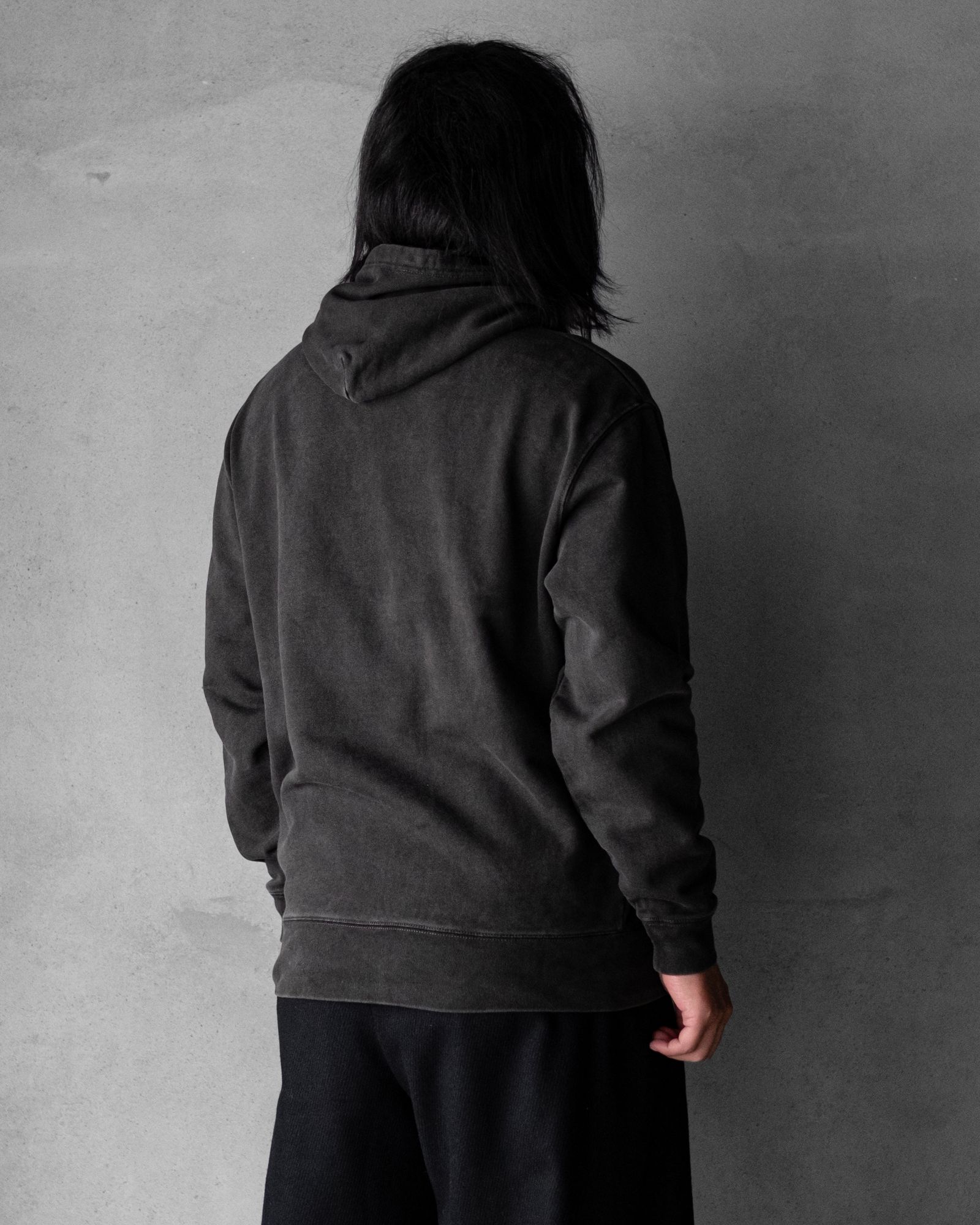KYOTO SUMI-DYED HOODIE / Black