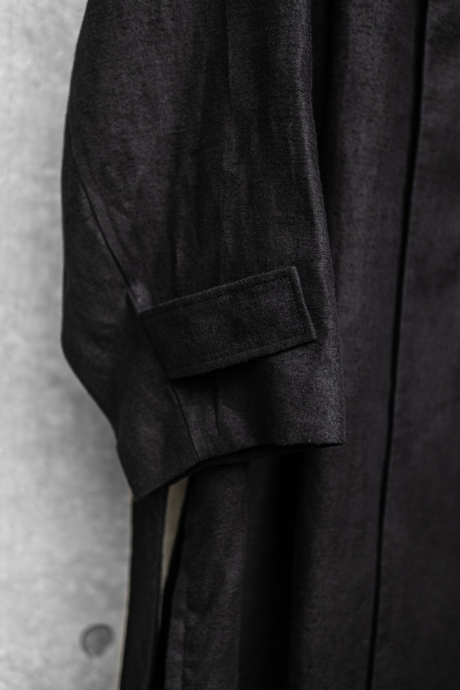 HEMP OVERSIZE BALMACAN COAT / Black
