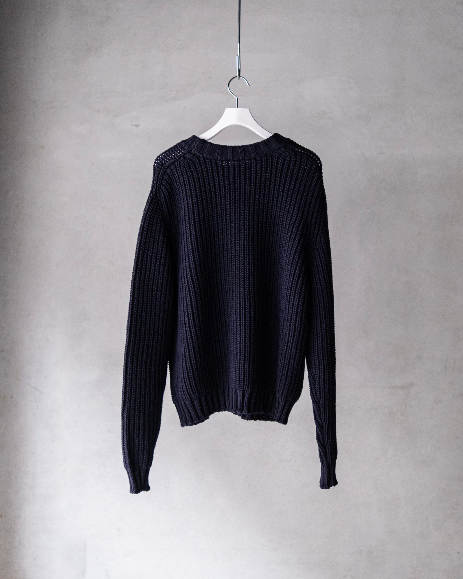 Belt Slit Knit in Mérinos d'Arles / Navy