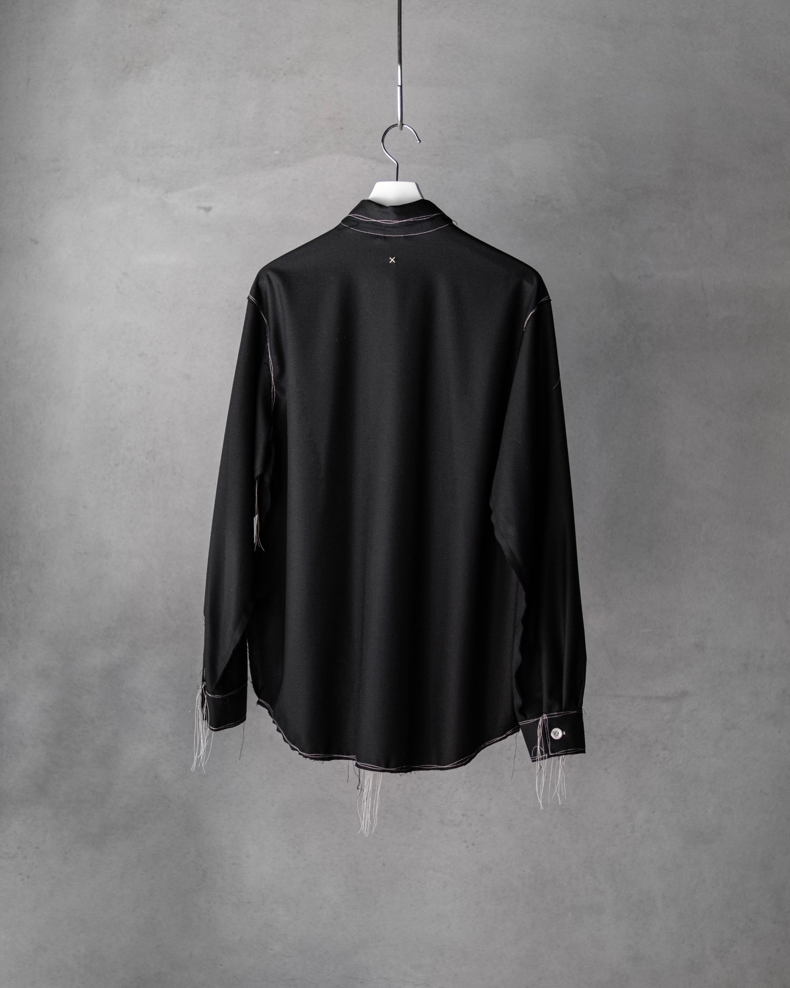 “Washable Super120’s” 60s COLLAR CRAFTSMAN SHIRT / Black