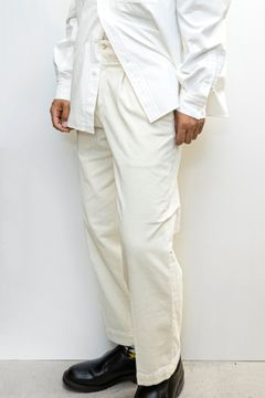 8walle Corduroy 1tuck Wide Pants / NATURAL
