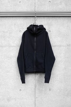 CROPPED BRUSHED HOODIE / BLACK