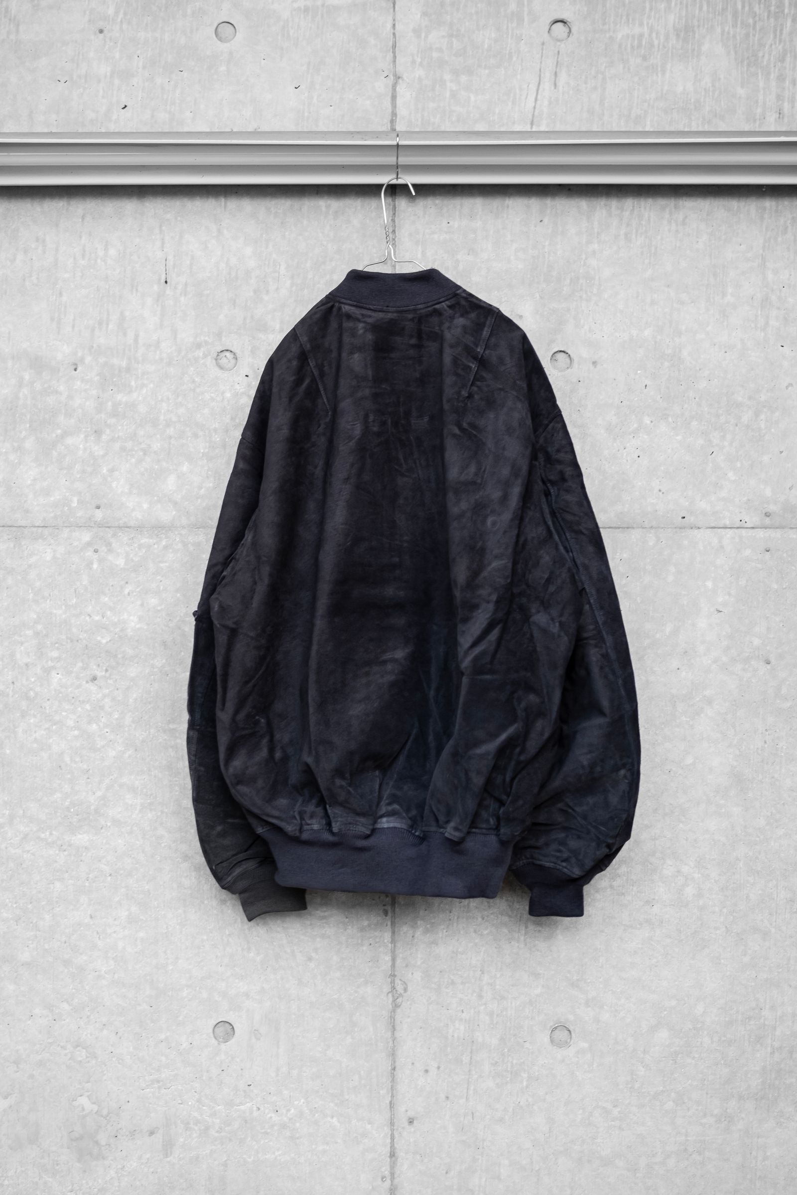 SUEDE BOMBER JACKET / Black
