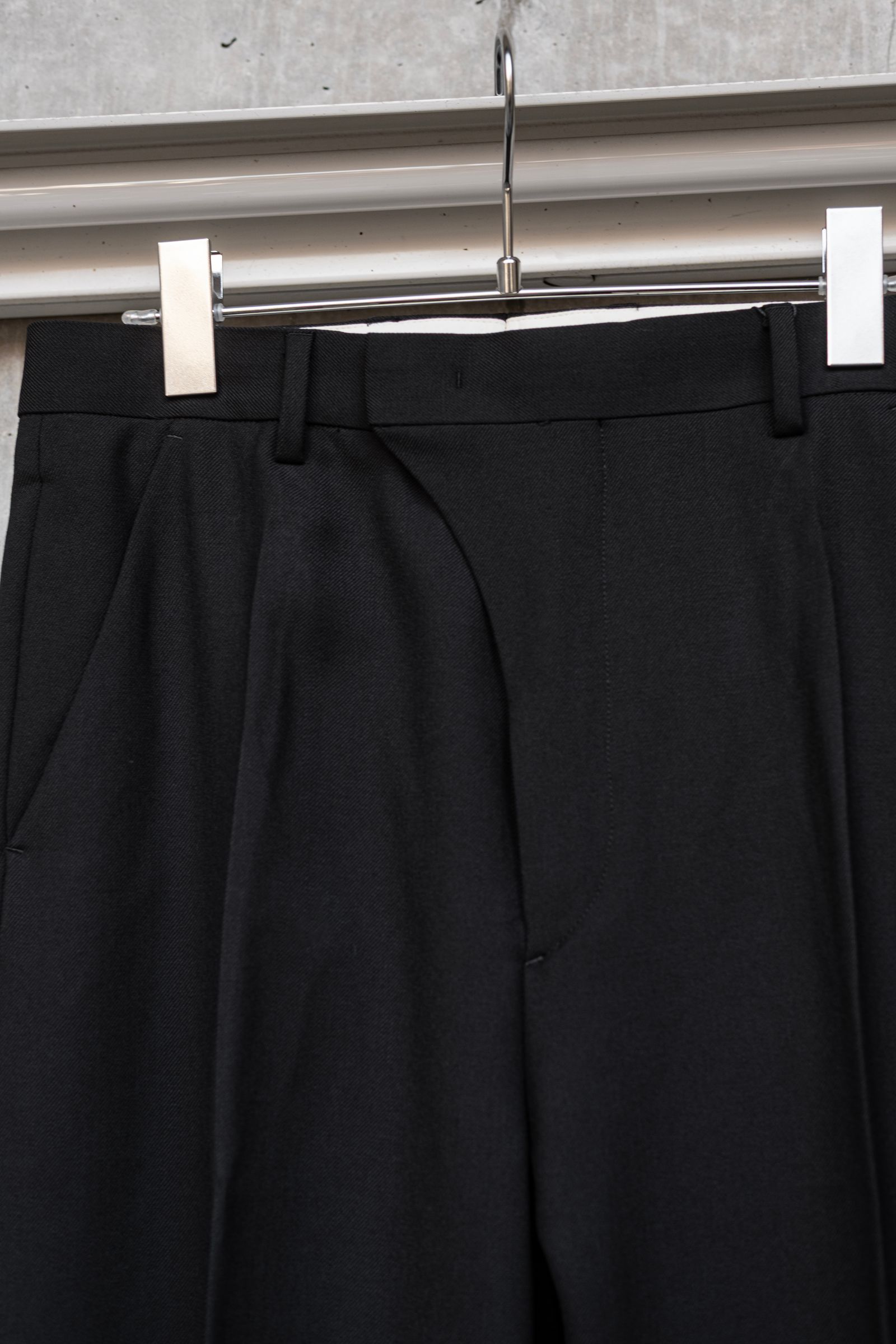"BAG" WOOL POLYESTER TWILL / BLACK