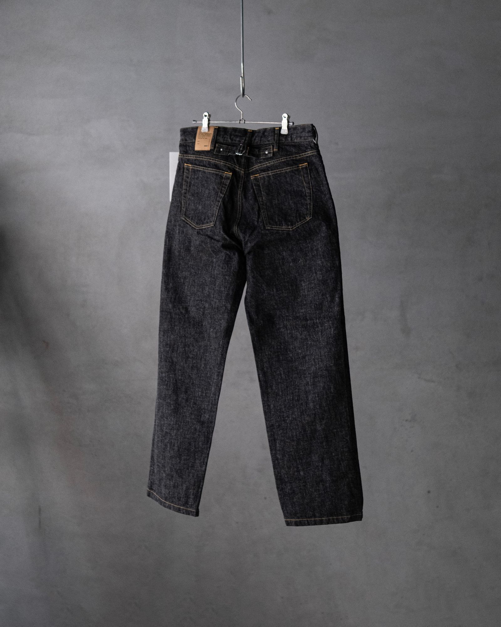 5P STRAIGHT DENIM PANTS / One Wash Black