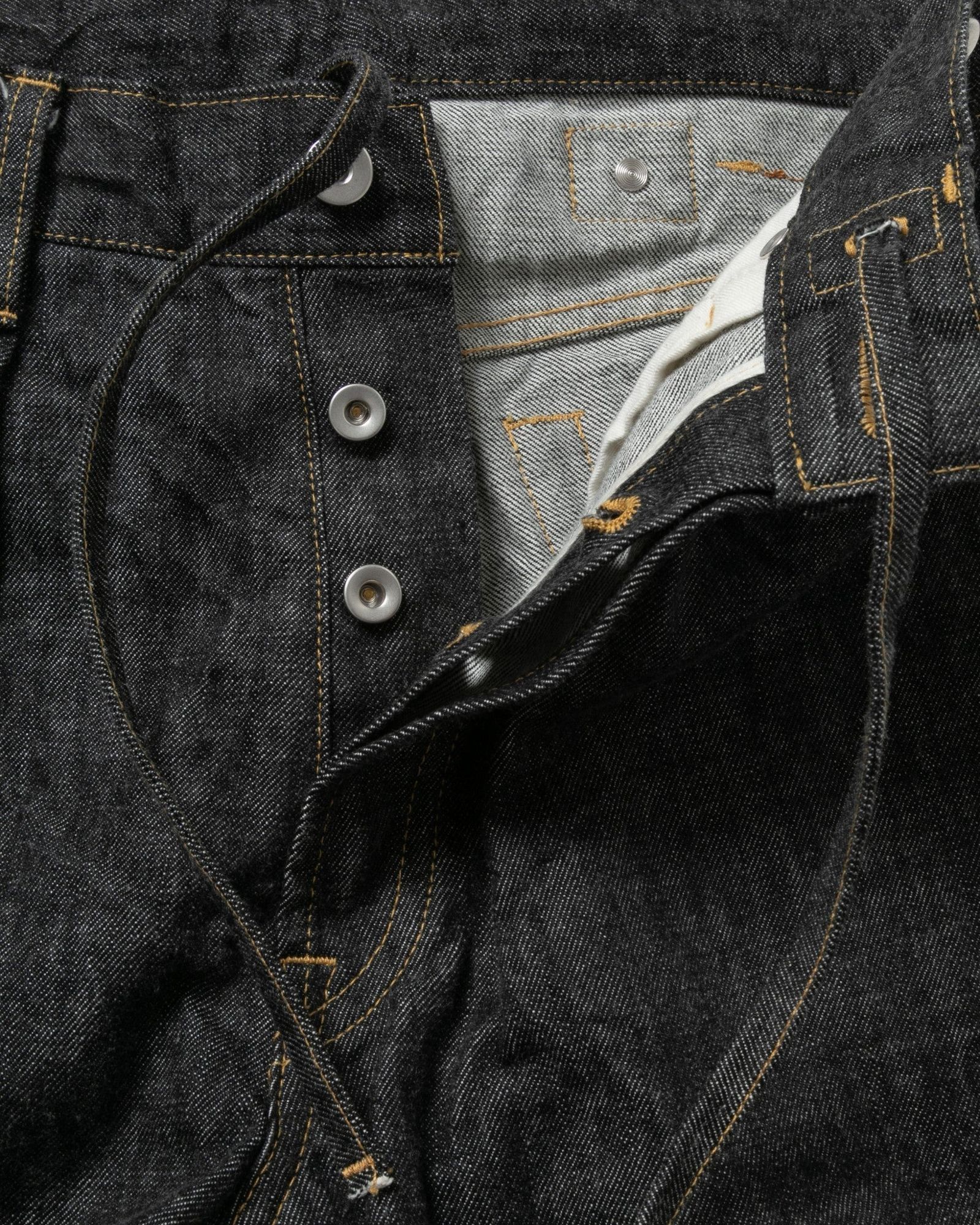 5P STRAIGHT DENIM PANTS / One Wash Black