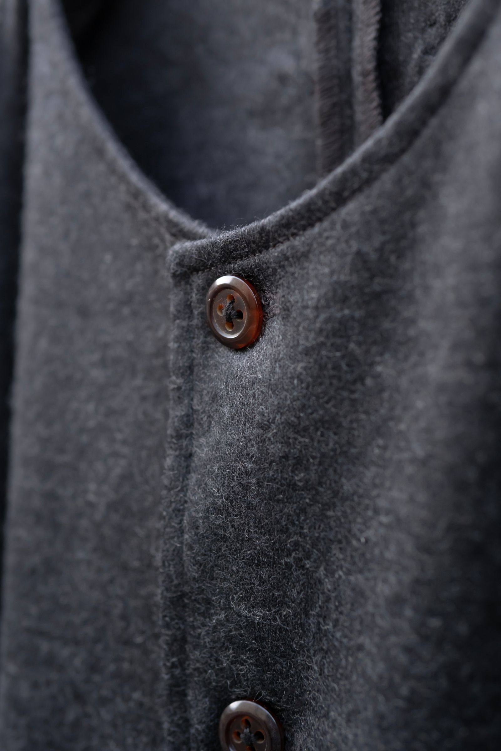 Italian jersey crewneck cardigan / gray