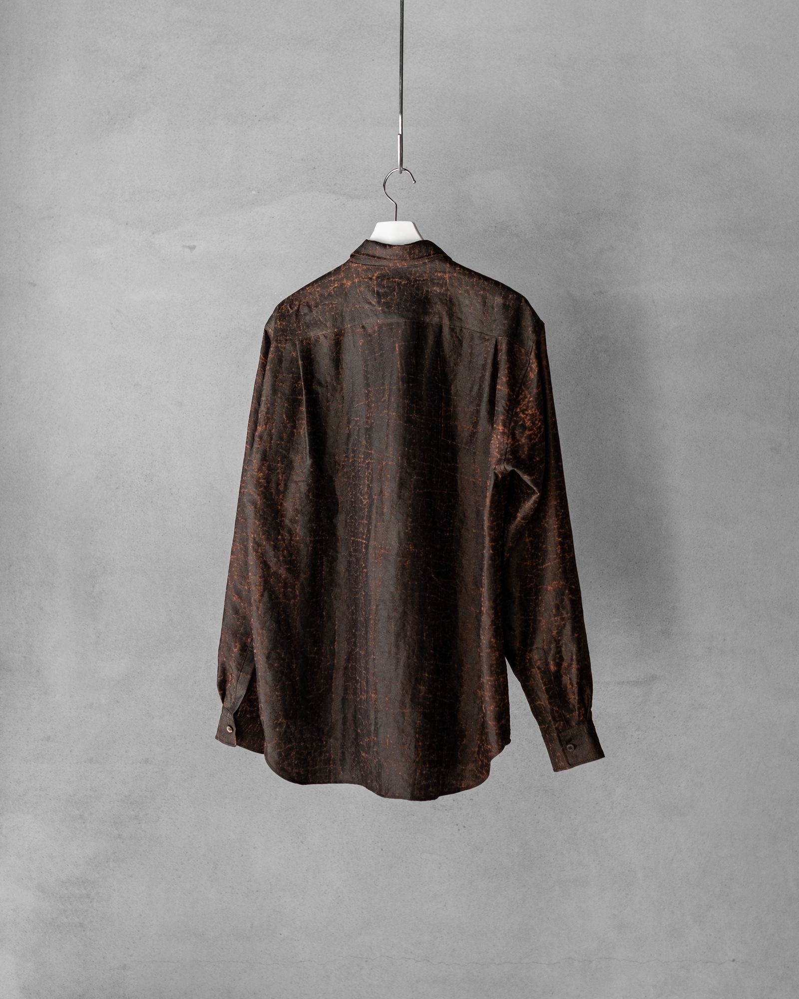 Silk Dorozome Shirt / Brown