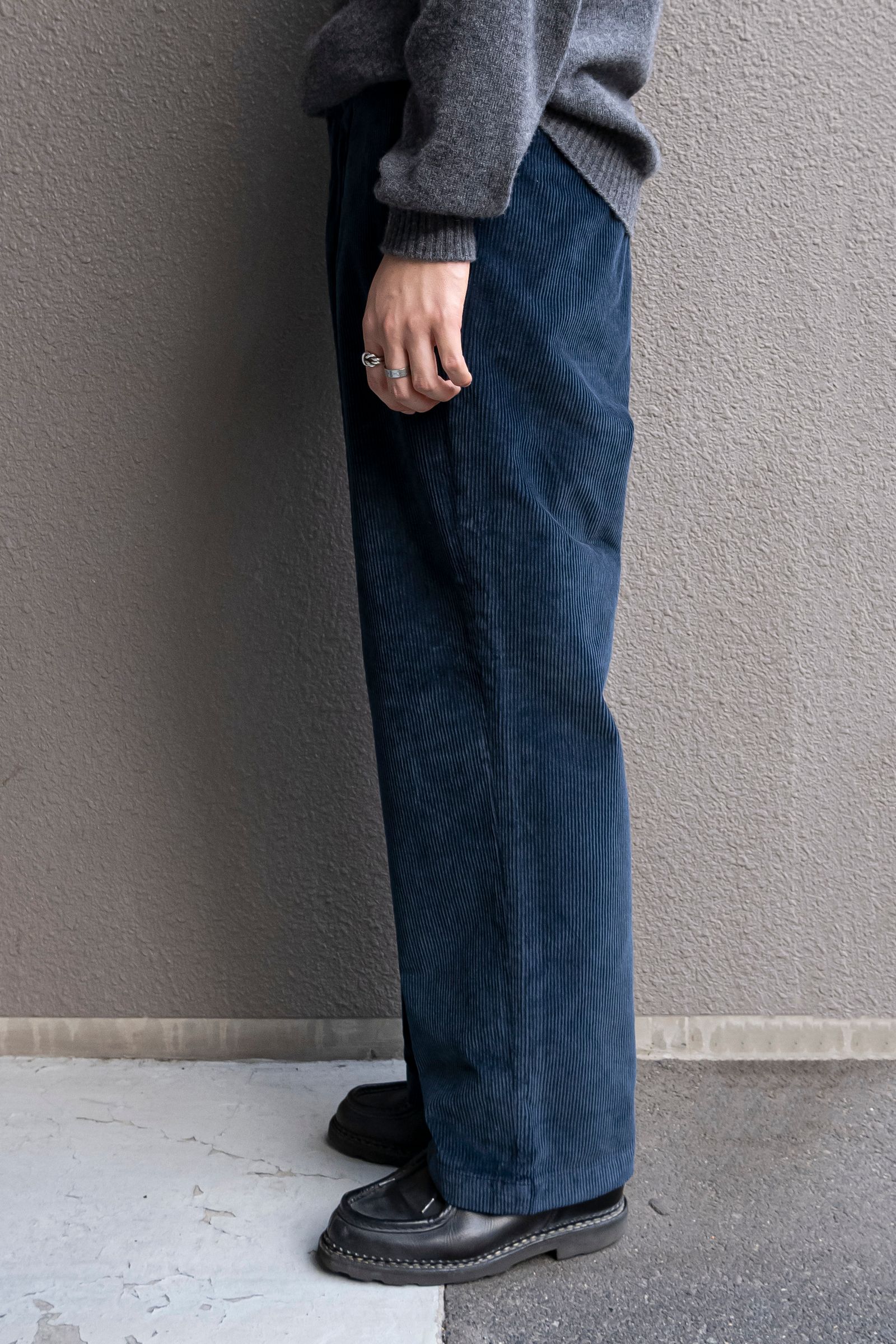 RICCARDO METHA - 1TUCK WIDE PANTS 8walle CORDUROY