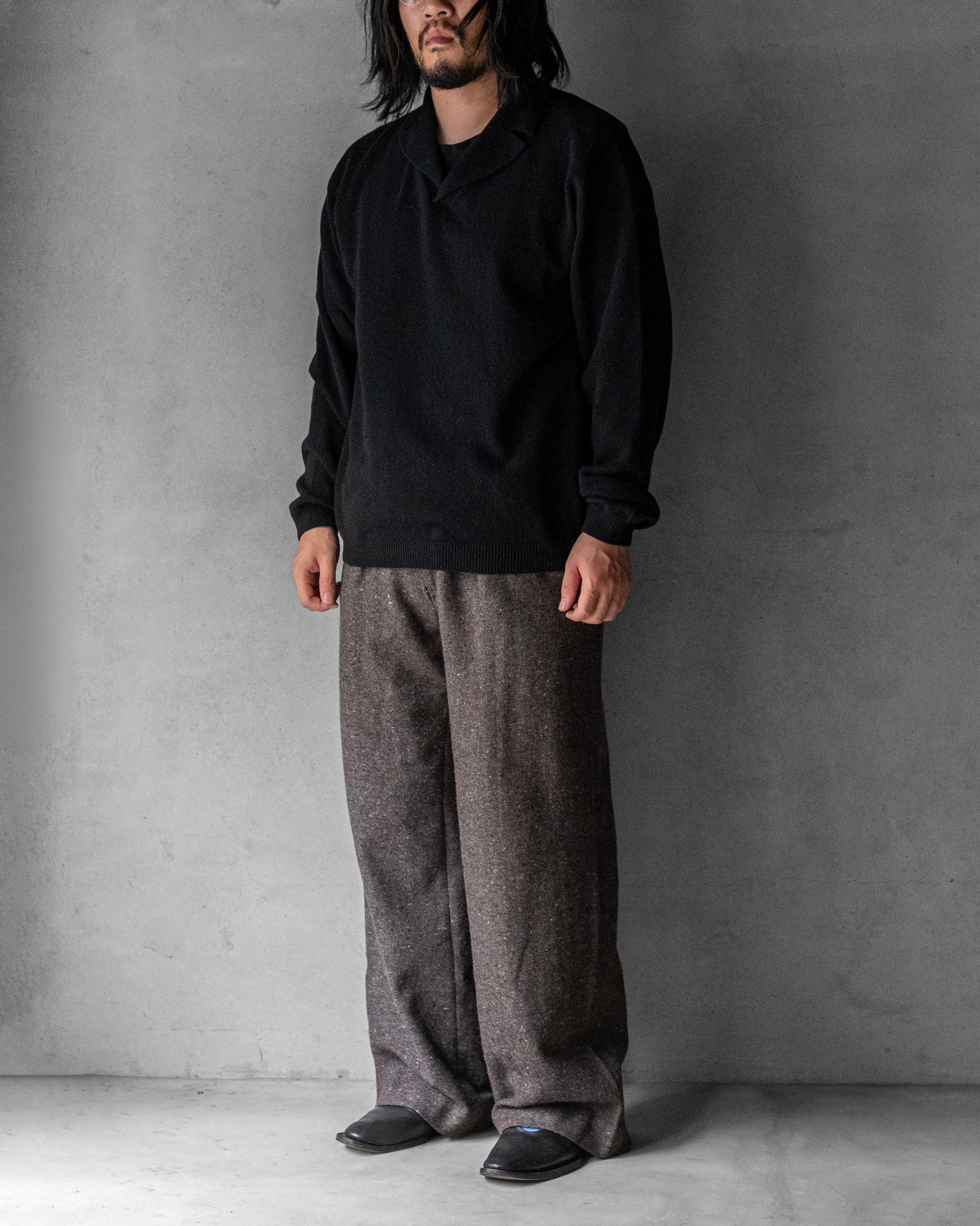 TUCKED BAGGY PANTS / MOCHA GREY