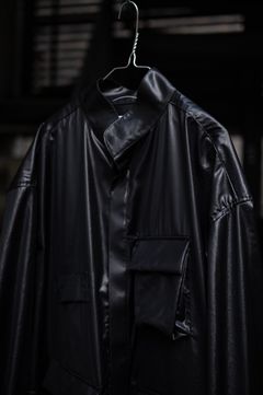 "FAKE-FAKE LEATHER II" M65 SHIRT JACKET / BLACK