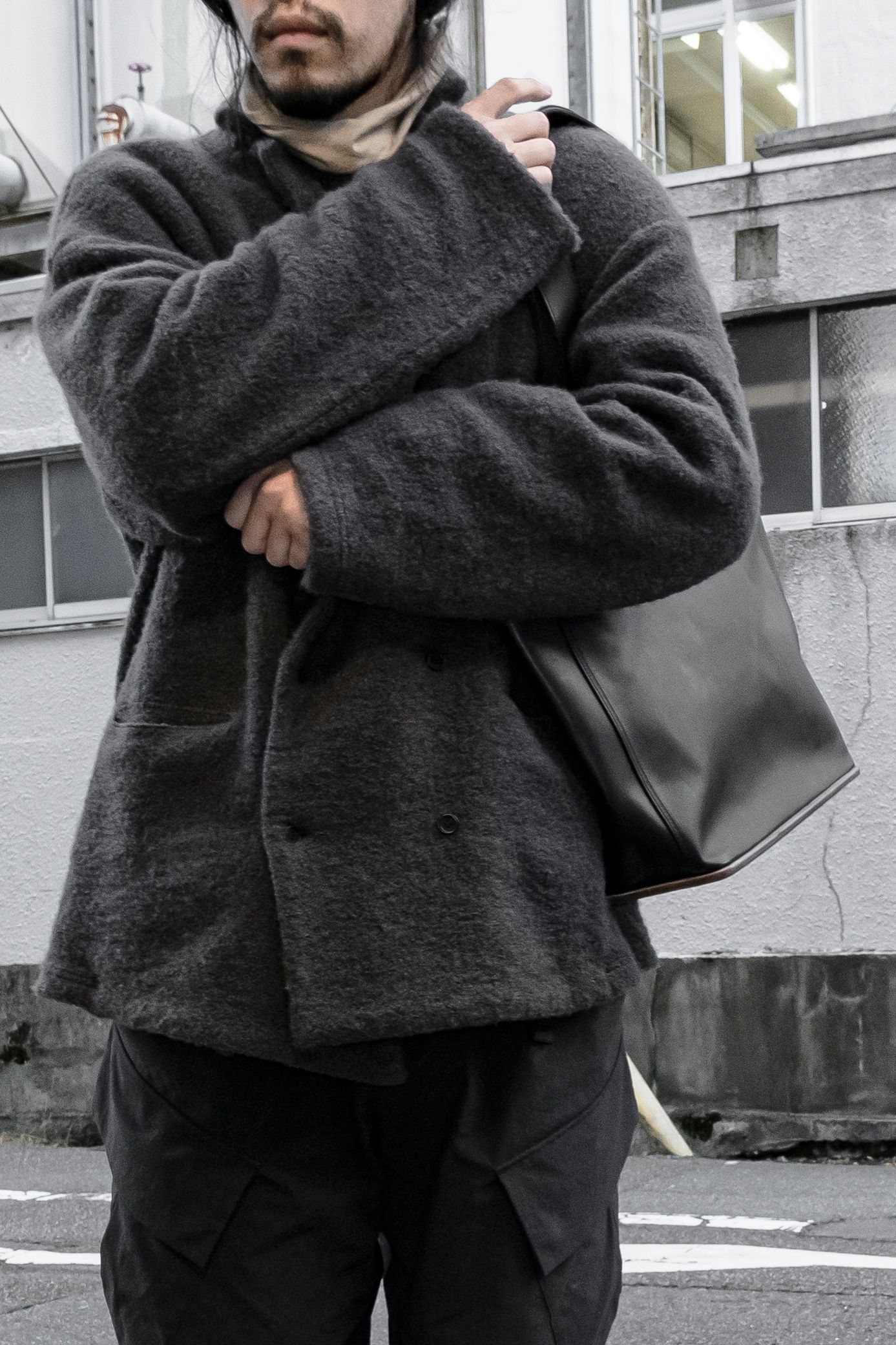 shoe sole multi tote / Black