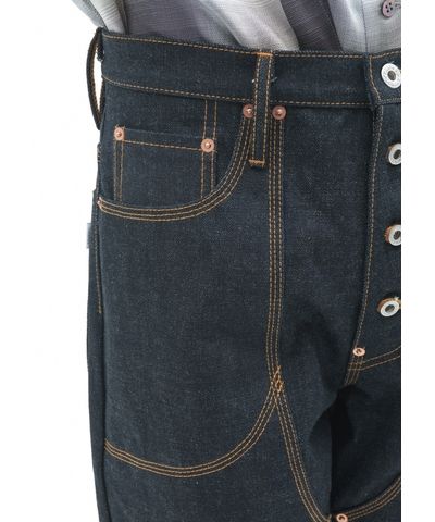 CLASSIC DOUBLE KNEE DENIM PANTS / RIGID INDIGO