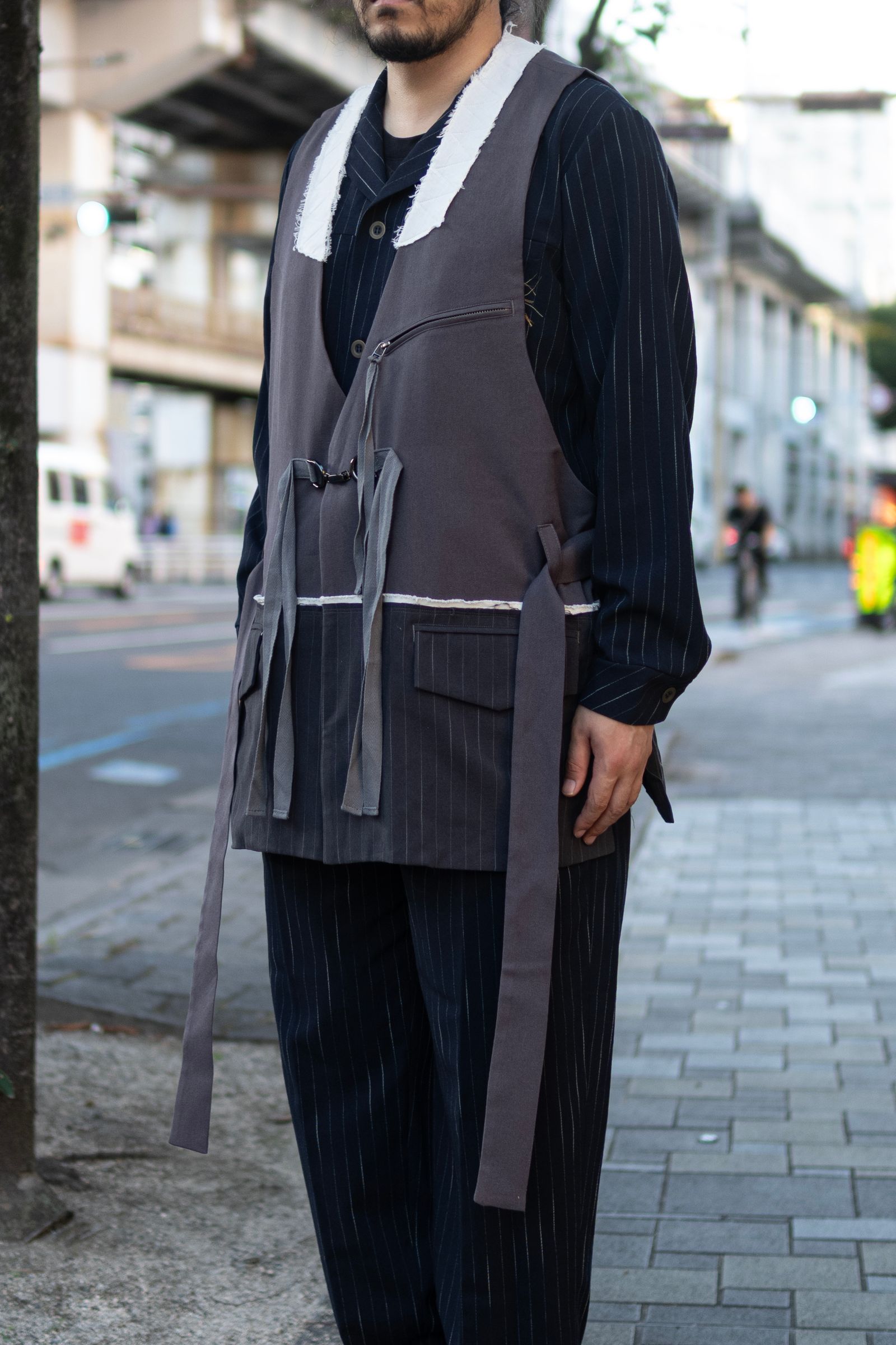 Oversized gilet / gry
