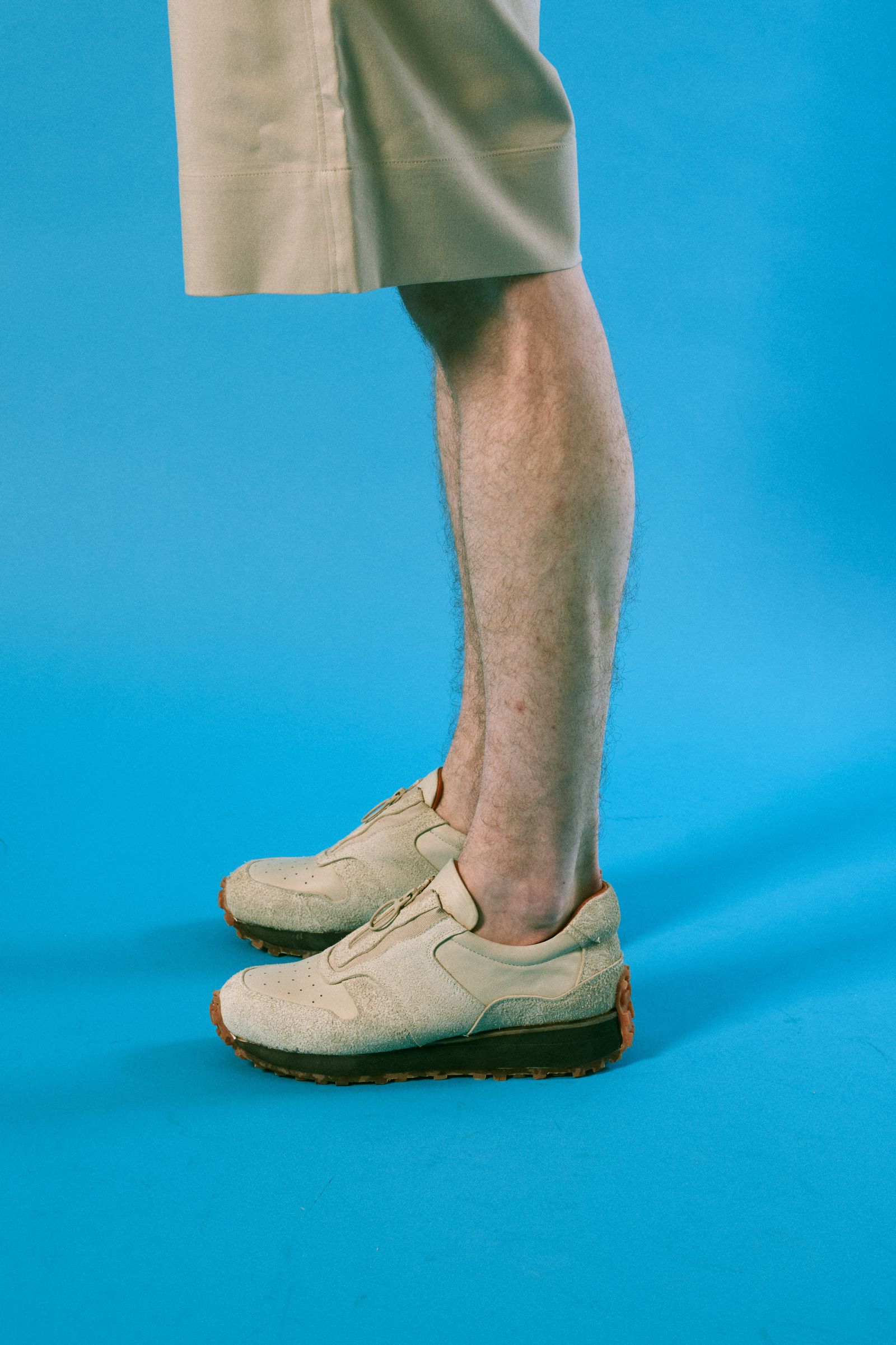 Zip & gore runner / Light beige