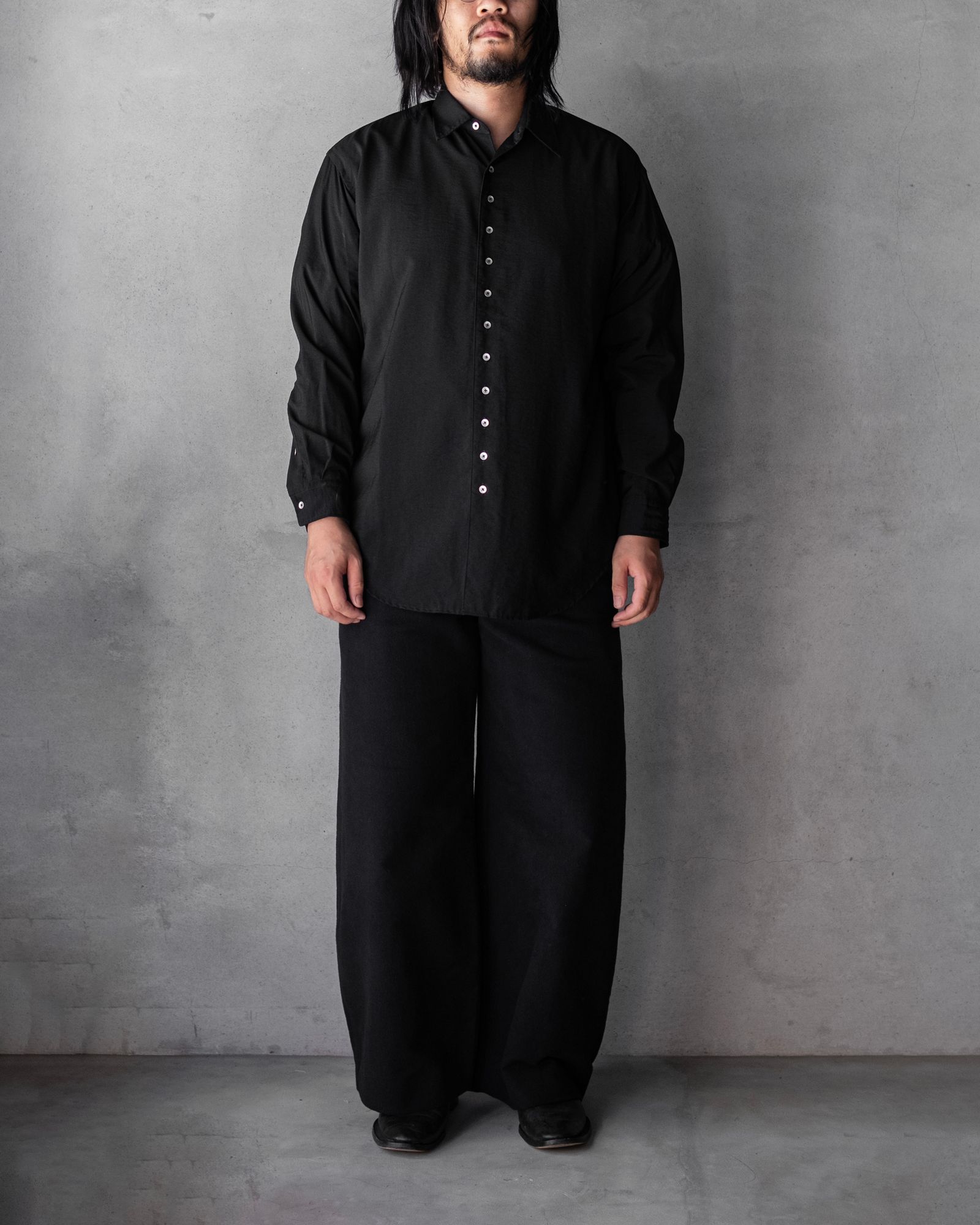 【exclusive】Regular Colar Shirts / Black