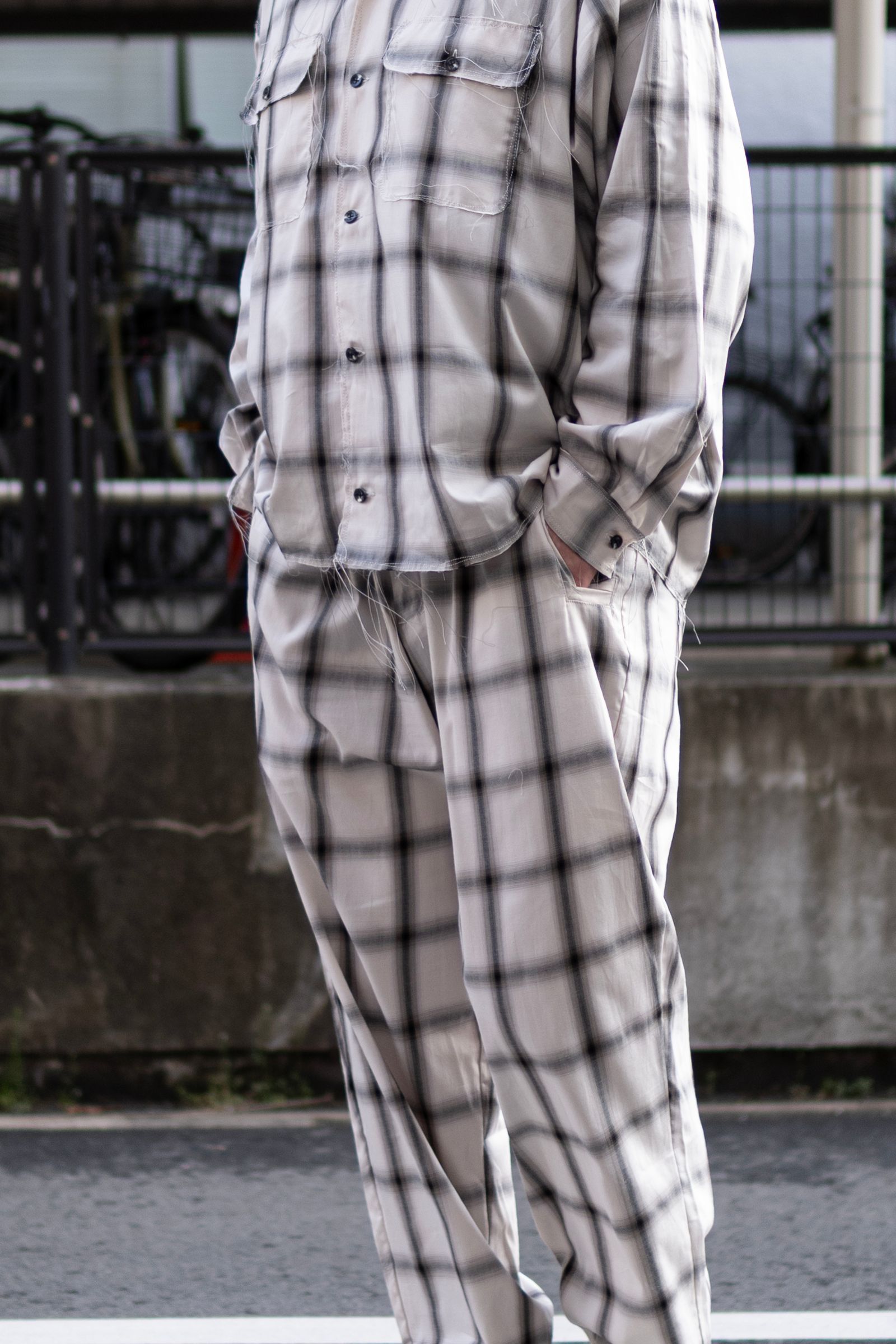 Cotton Ombre L-pocket Craftsman Pajama Pants / Beige