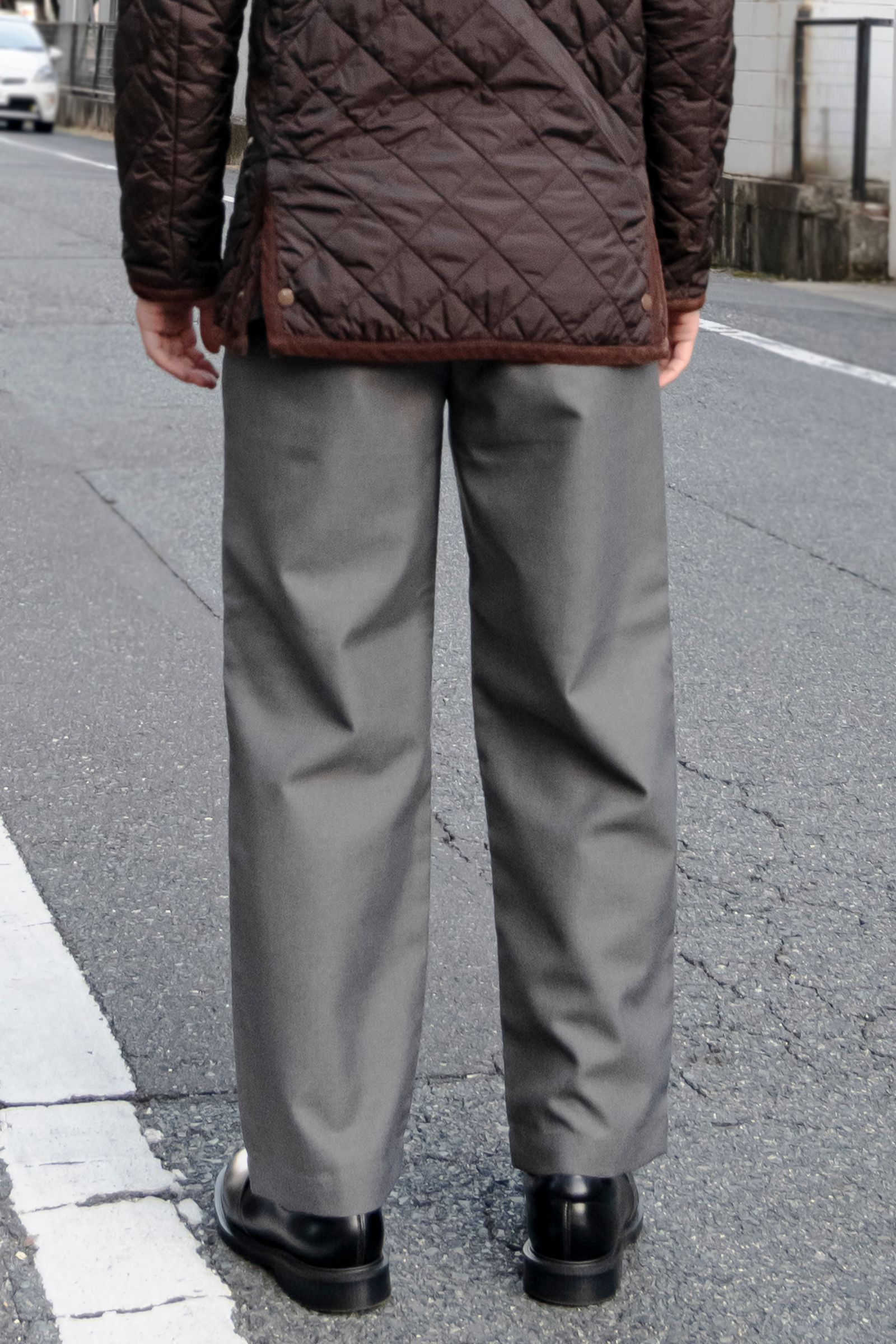 【美品】RICCARDO METHA 1TUCK WIDE TROUSER RICCARDO METHA - WOOL SOLID 1TUCK WIDE TROUSERS / GRIGIO