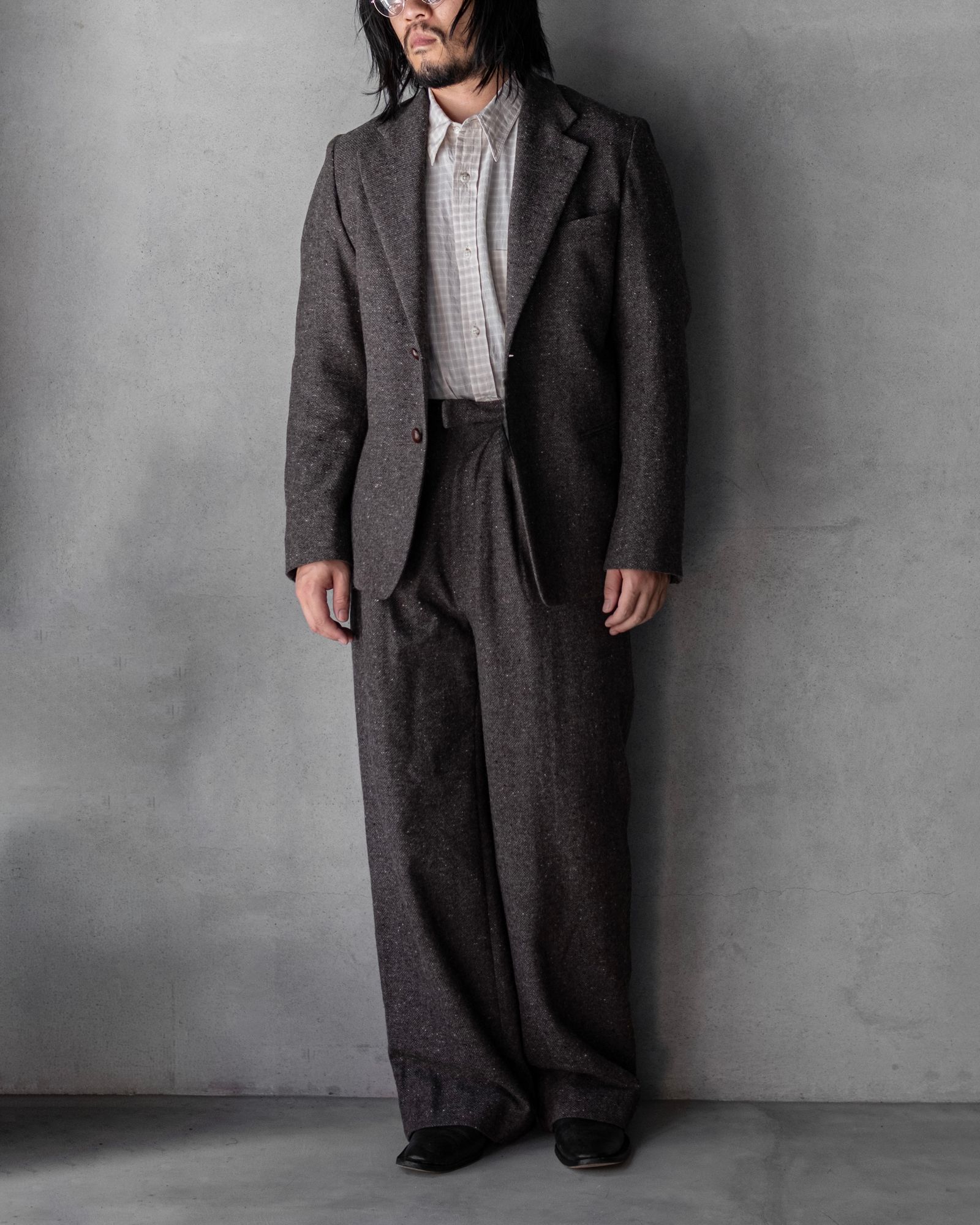 SINGLE-BREASTED 2BUTTON COMFORT-FIT LINED JACKET / MOCHA GREY