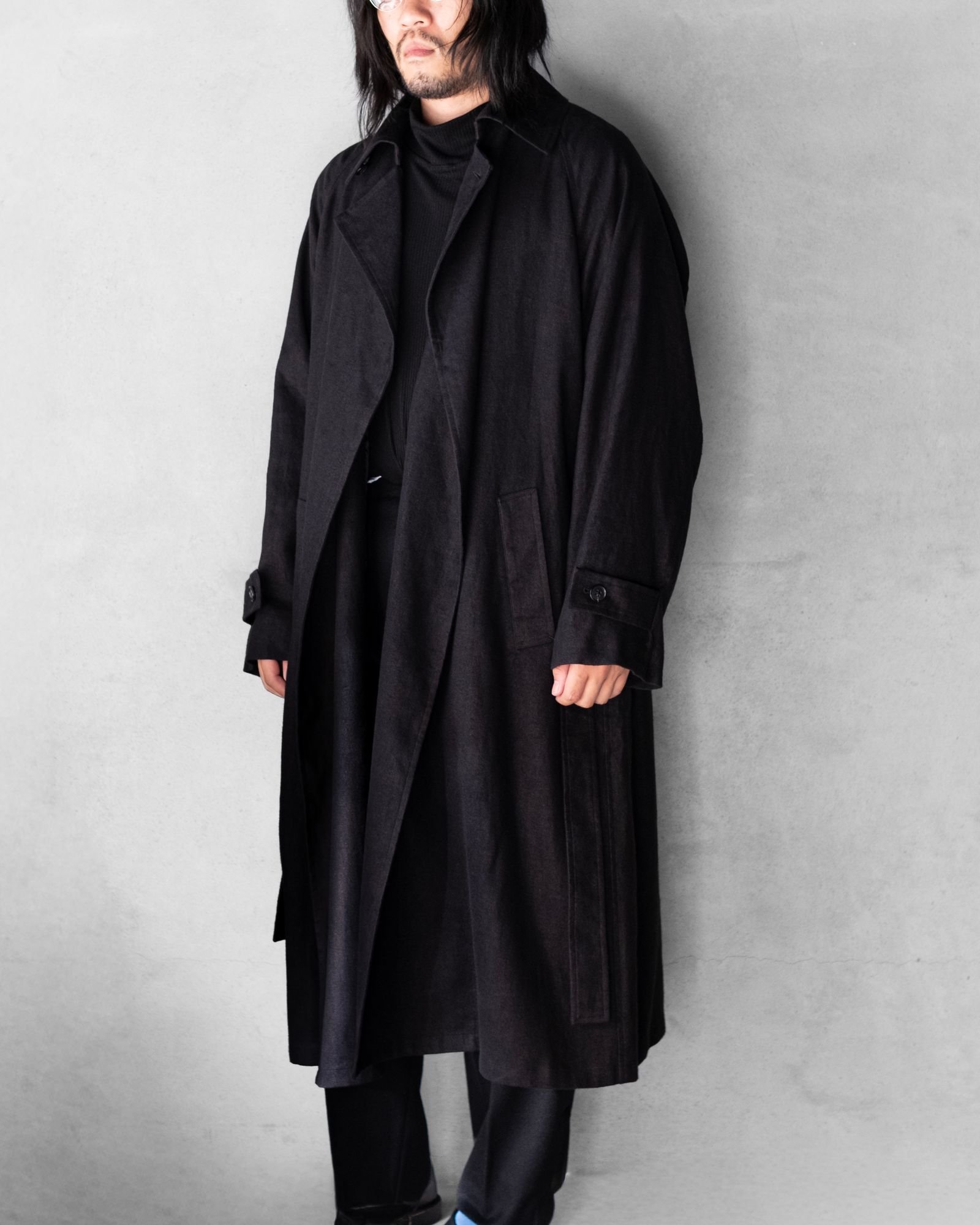 Hemp Oversize Coat / Black