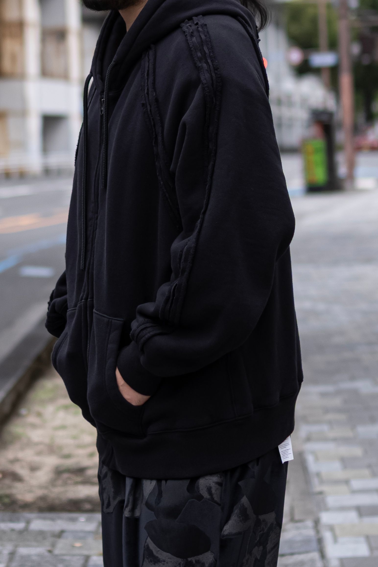 Full-Zip Sweat Hoodie / Black